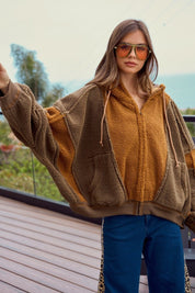 Mendocino Colorblock Zip-Up Sherpa - Westly