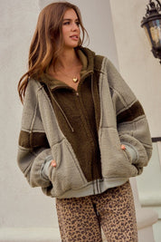 Mendocino Colorblock Zip-Up Sherpa - Westly