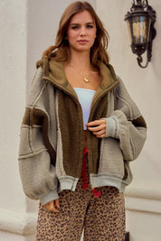 Mendocino Colorblock Zip-Up Sherpa - Westly