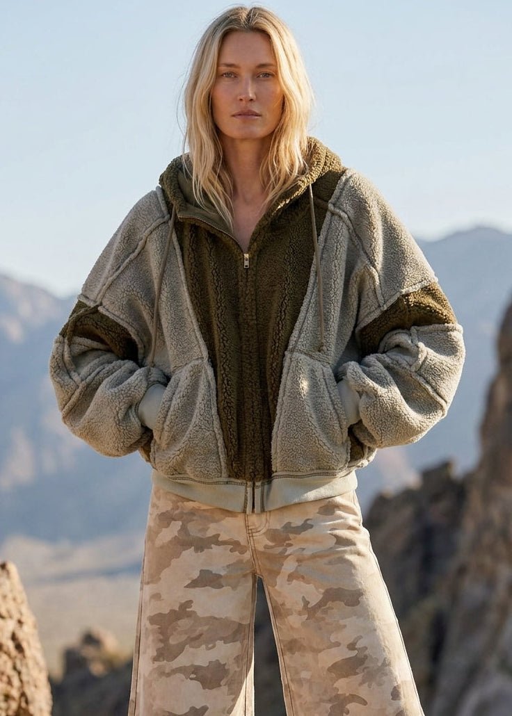 Mendocino Colorblock Zip-Up Sherpa - Westly