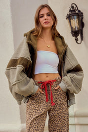 Mendocino Colorblock Zip-Up Sherpa - Westly