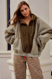 Mendocino Colorblock Zip-Up Sherpa - Westly