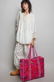 Mercantile Quilted Velvet Tote - Westly
