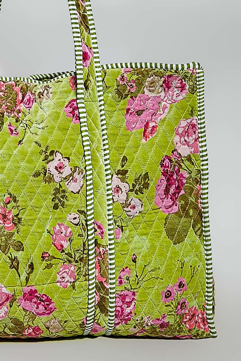 Mercantile Quilted Velvet Tote - Westly