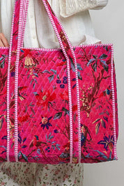 Mercantile Quilted Velvet Tote - Westly