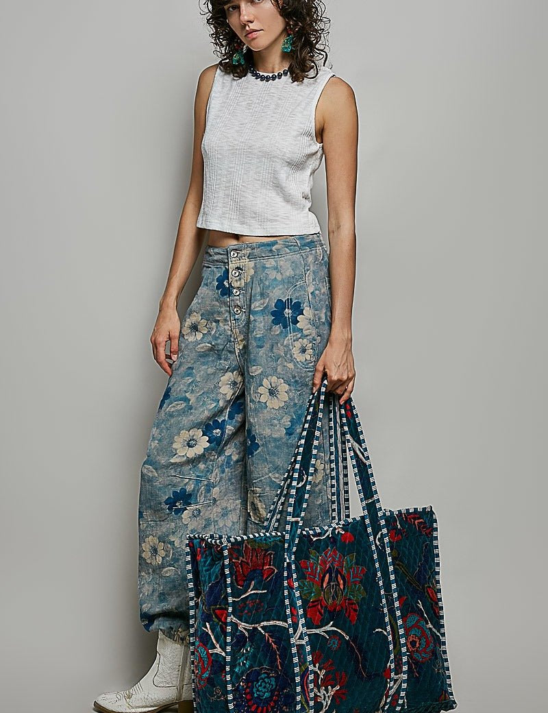 Mercantile Quilted Velvet Tote - Westly