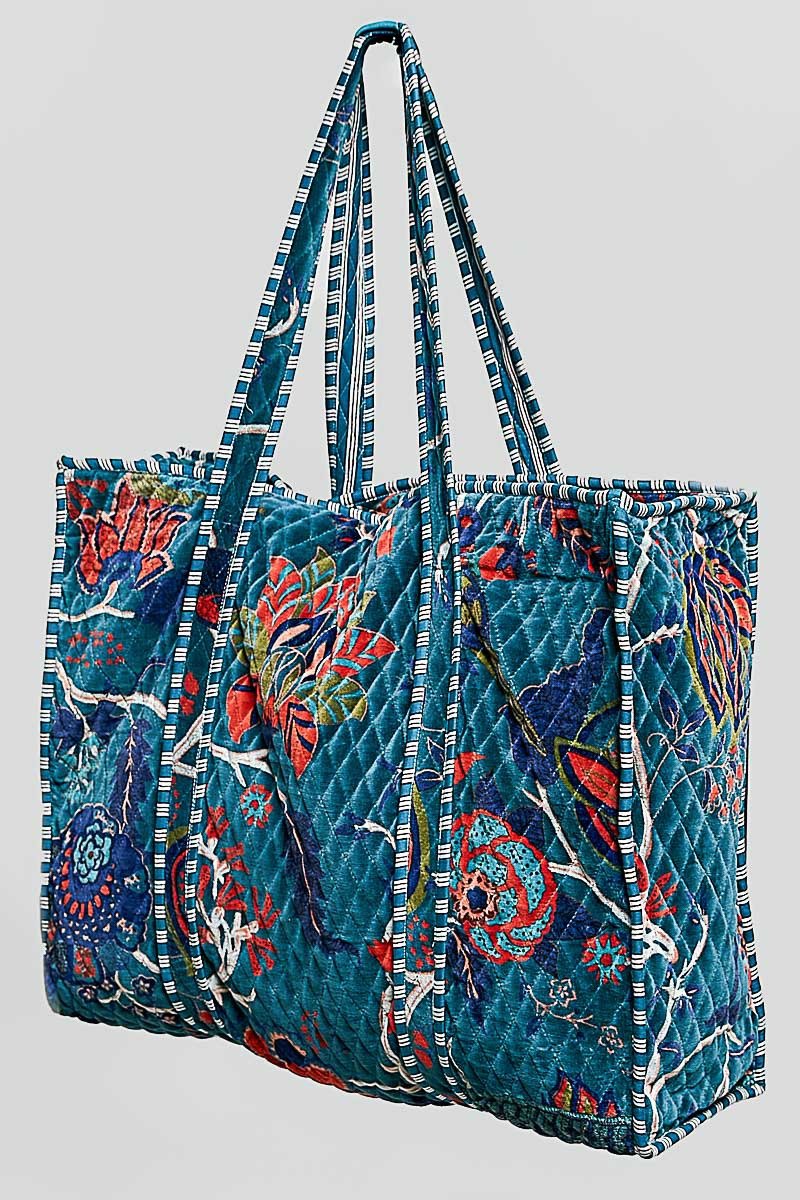 Mercantile Quilted Velvet Tote - Westly