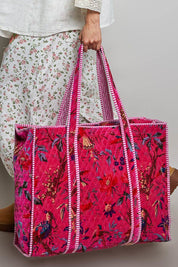 Mercantile Quilted Velvet Tote - Westly
