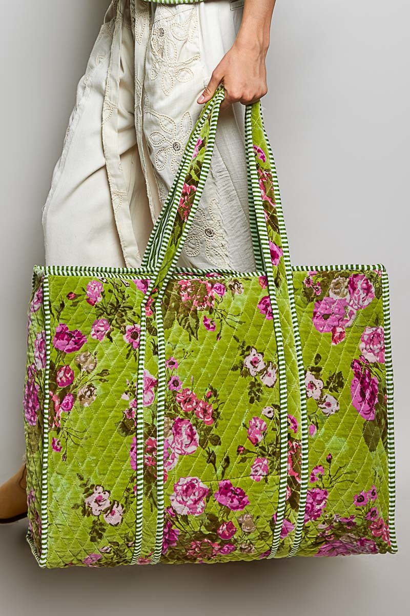 Mercantile Quilted Velvet Tote - Westly