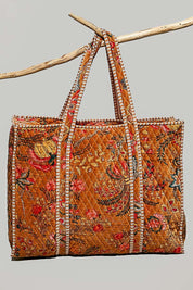 Mercantile Quilted Velvet Tote - Westly