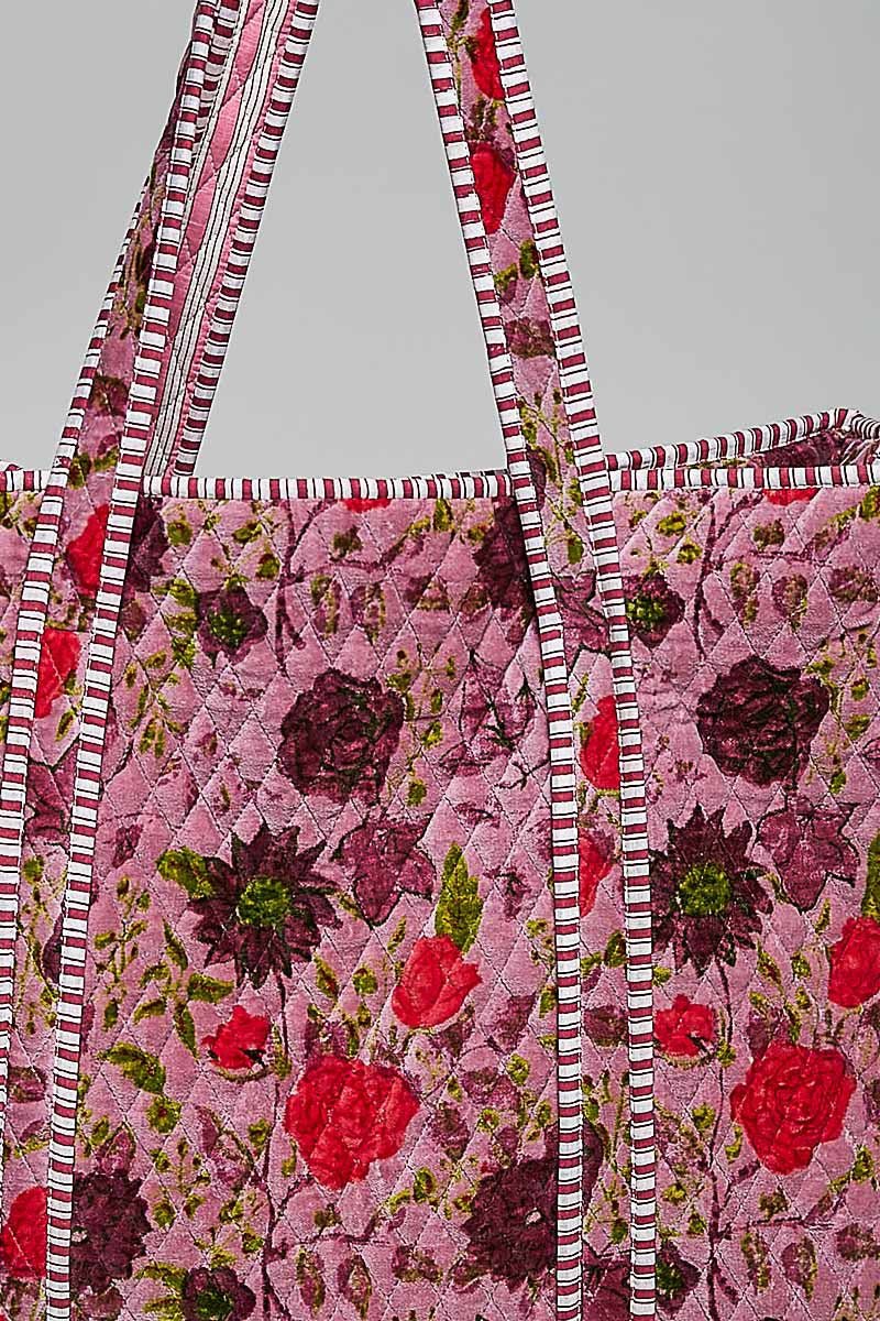Mercantile Quilted Velvet Tote - Westly