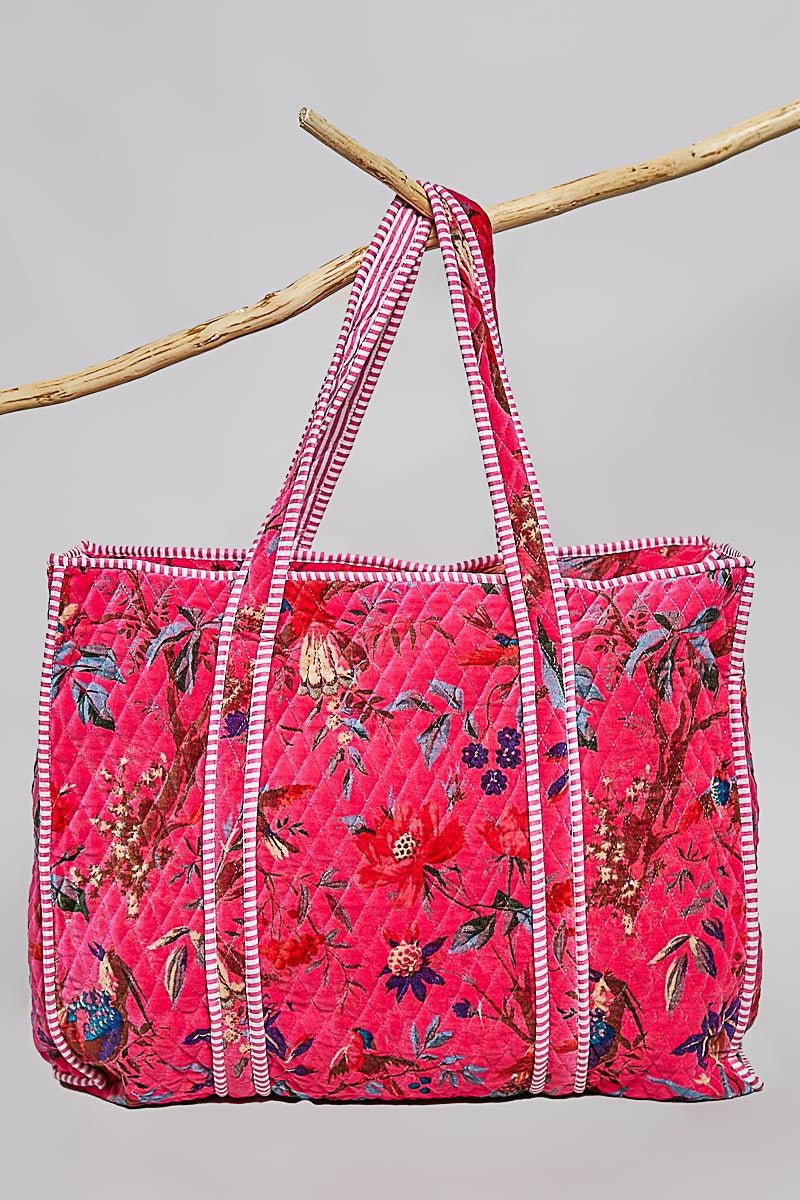 Mercantile Quilted Velvet Tote - Westly