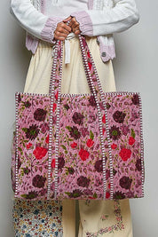 Mercantile Quilted Velvet Tote - Westly