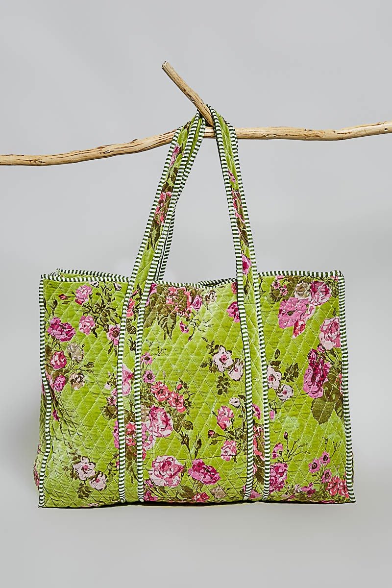 Mercantile Quilted Velvet Tote - Westly