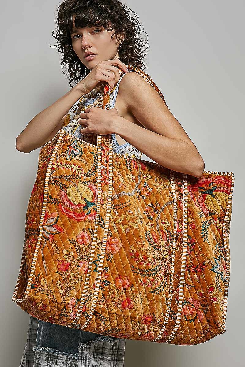 Mercantile Quilted Velvet Tote - Westly