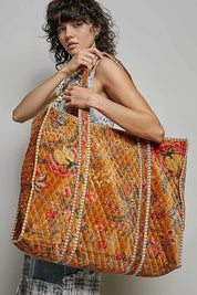 Mercantile Quilted Velvet Tote - Westly