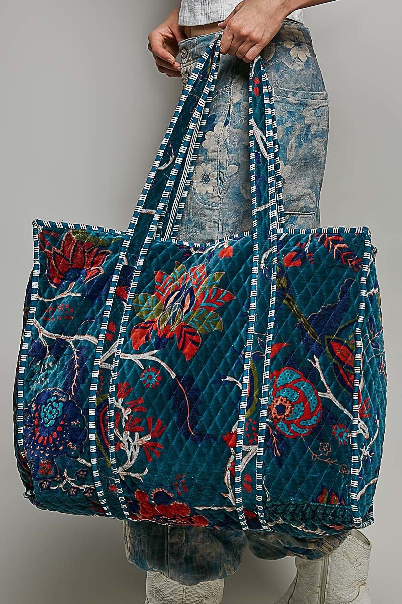 Mercantile Quilted Velvet Tote - Westly