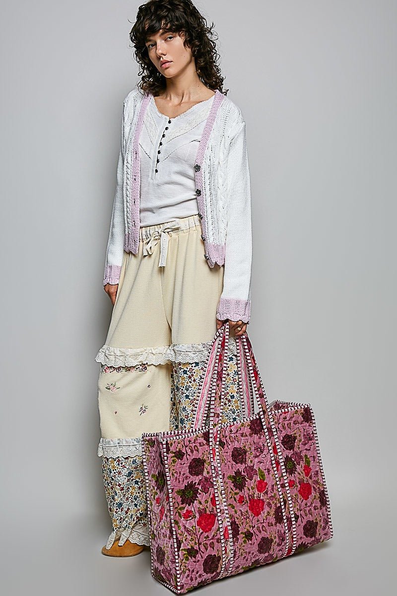 Mercantile Quilted Velvet Tote - Westly