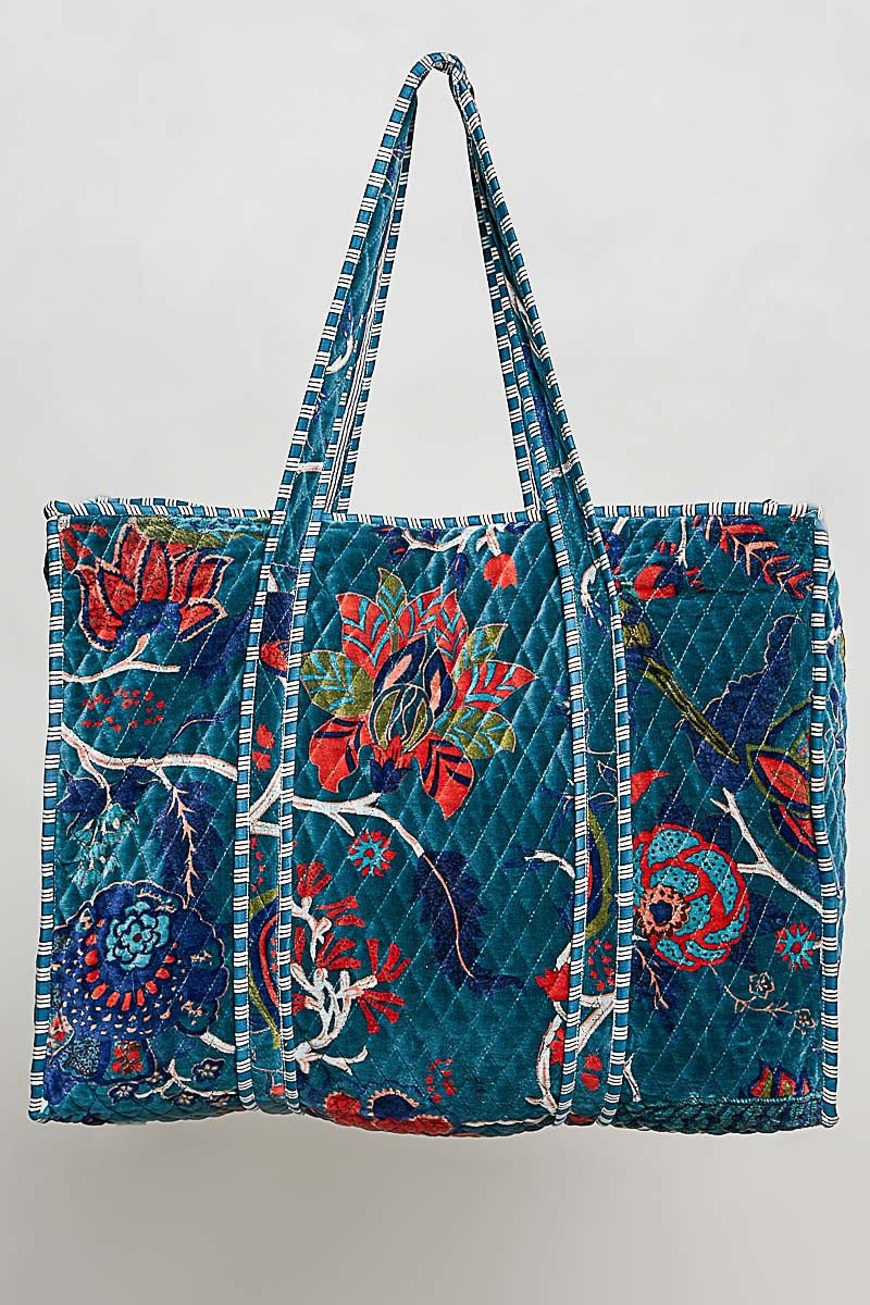 Mercantile Quilted Velvet Tote - Westly
