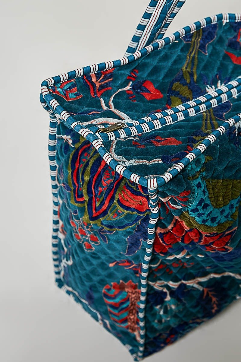 Mercantile Quilted Velvet Tote - Westly