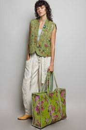 Mercantile Quilted Velvet Tote - Westly