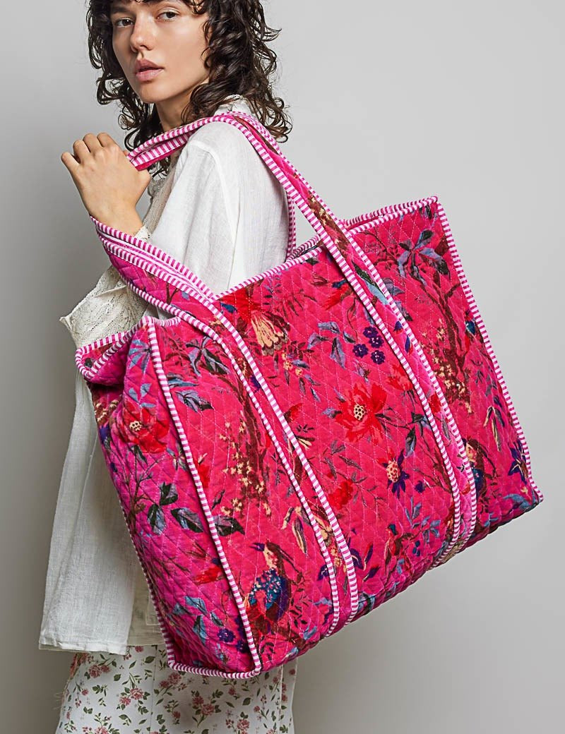 Mercantile Quilted Velvet Tote - Westly