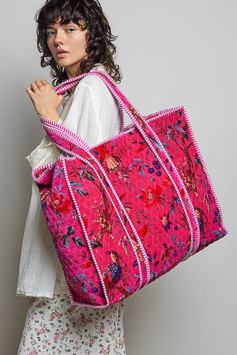 Mercantile Quilted Velvet Tote - Westly