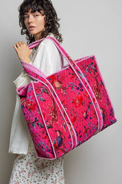 Mercantile Quilted Velvet Tote - Westly