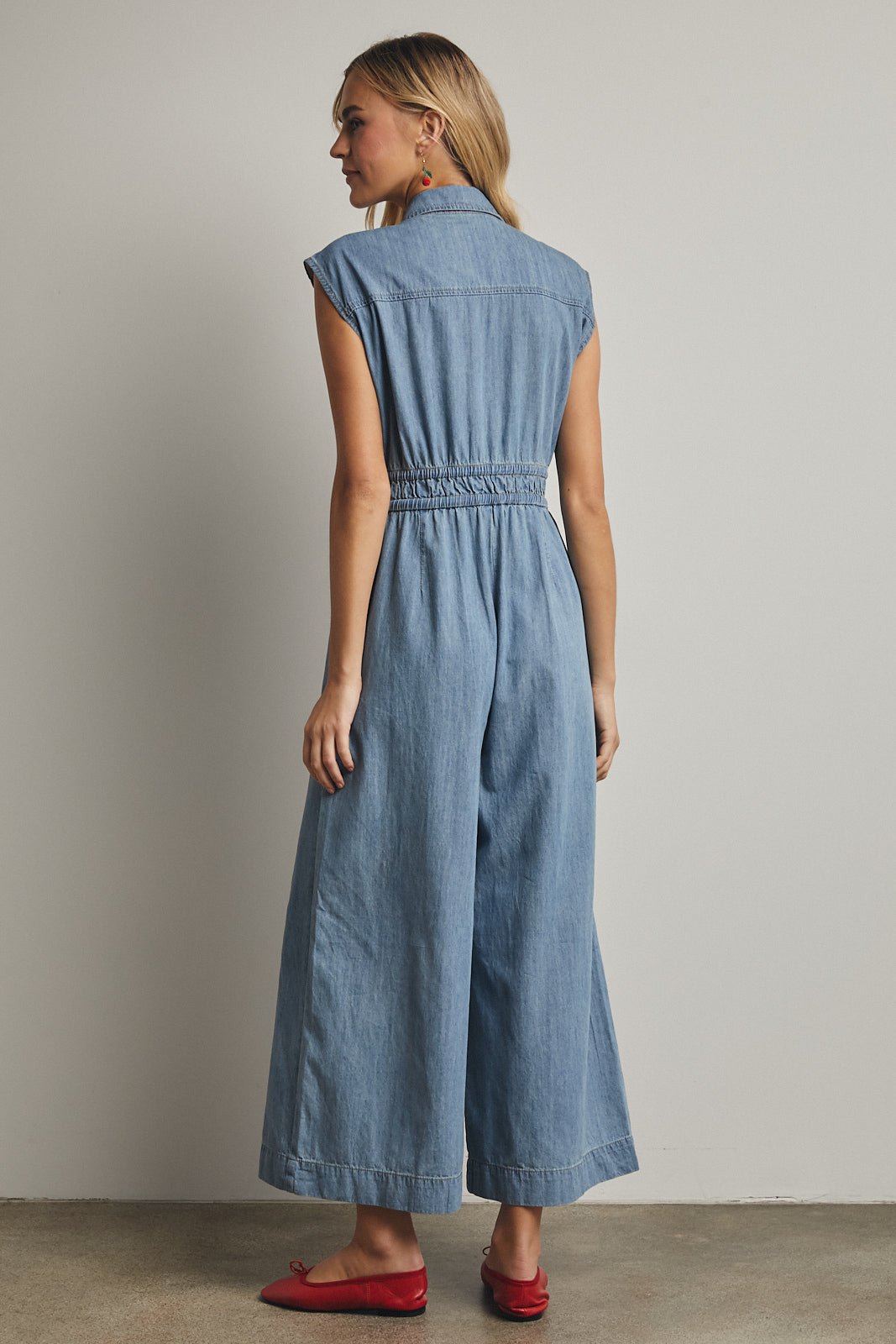 Mercer Denim Button - Up Jumpsuit - Westly