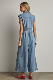 Mercer Denim Button - Up Jumpsuit - Westly