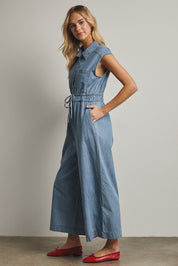 Mercer Denim Button - Up Jumpsuit - Westly