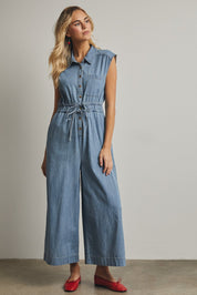 Mercer Denim Button - Up Jumpsuit - Westly