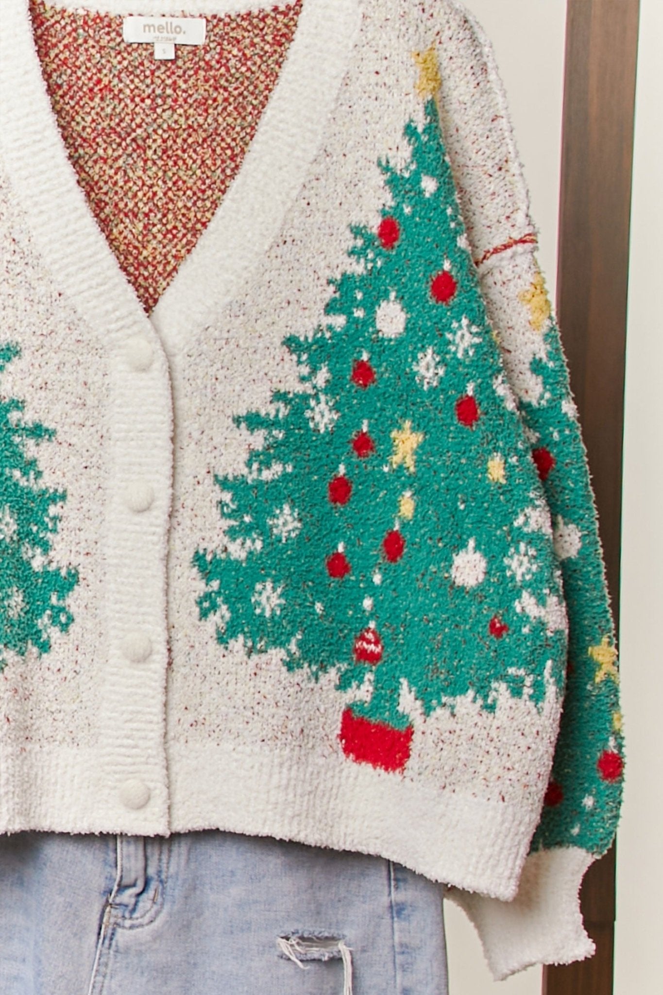 Merry Pine V-Neck Knit Cardigan - Westly