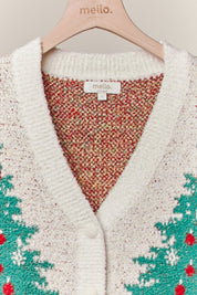 Merry Pine V-Neck Knit Cardigan - Westly