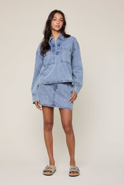 Mesa Collared Denim Top - Westly