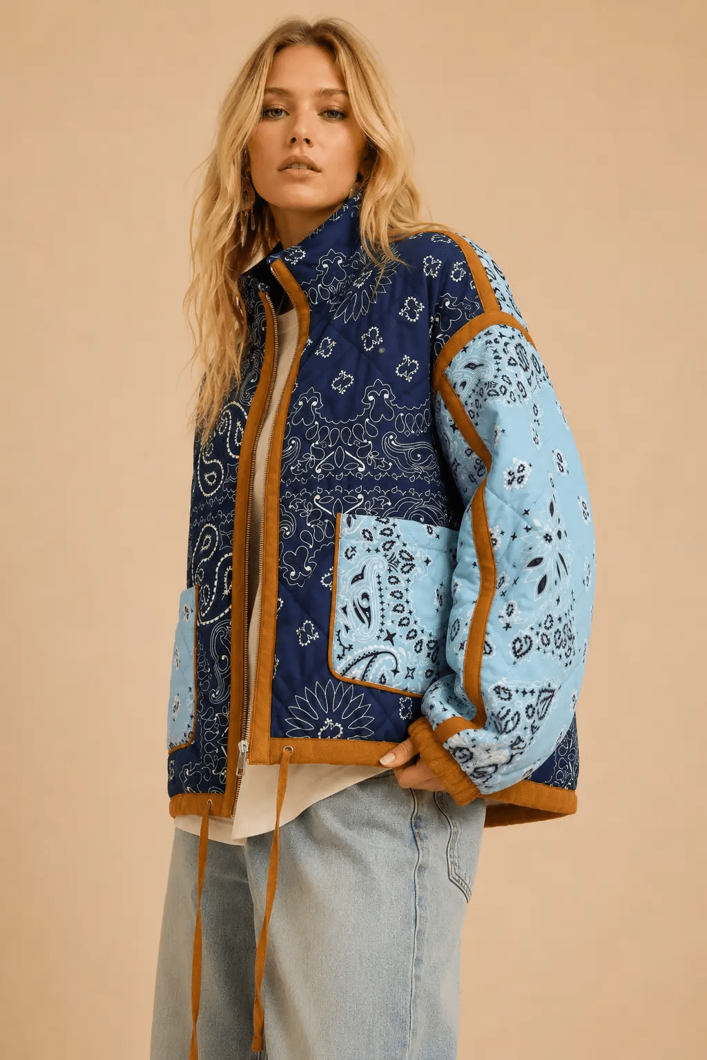 Mesa Verde Patchwork Bandana Quilted Jacket - Westly