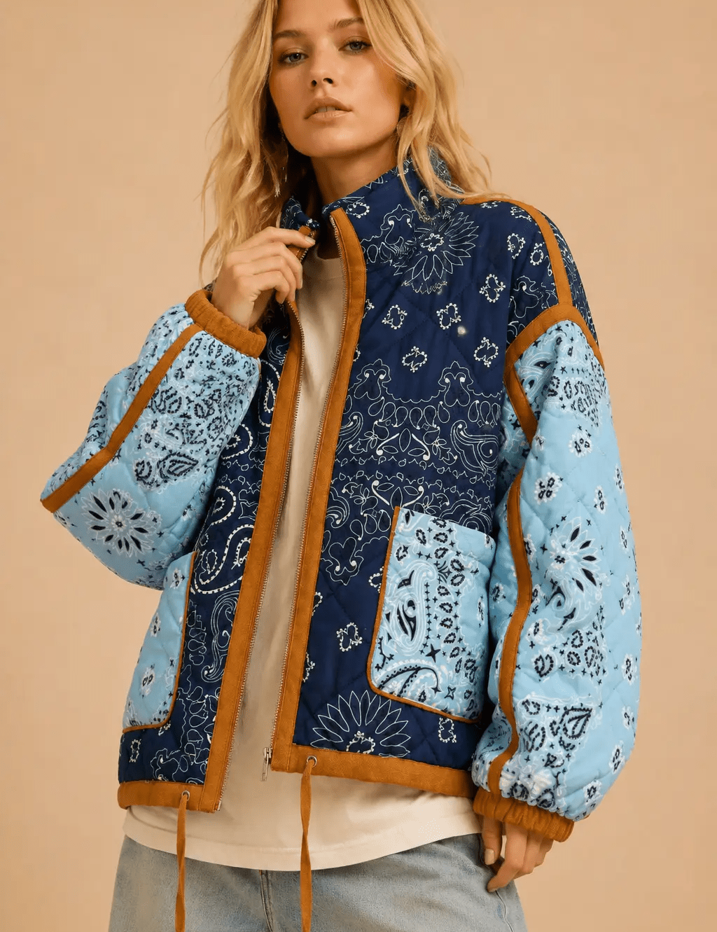Mesa Verde Patchwork Bandana Quilted Jacket - Westly