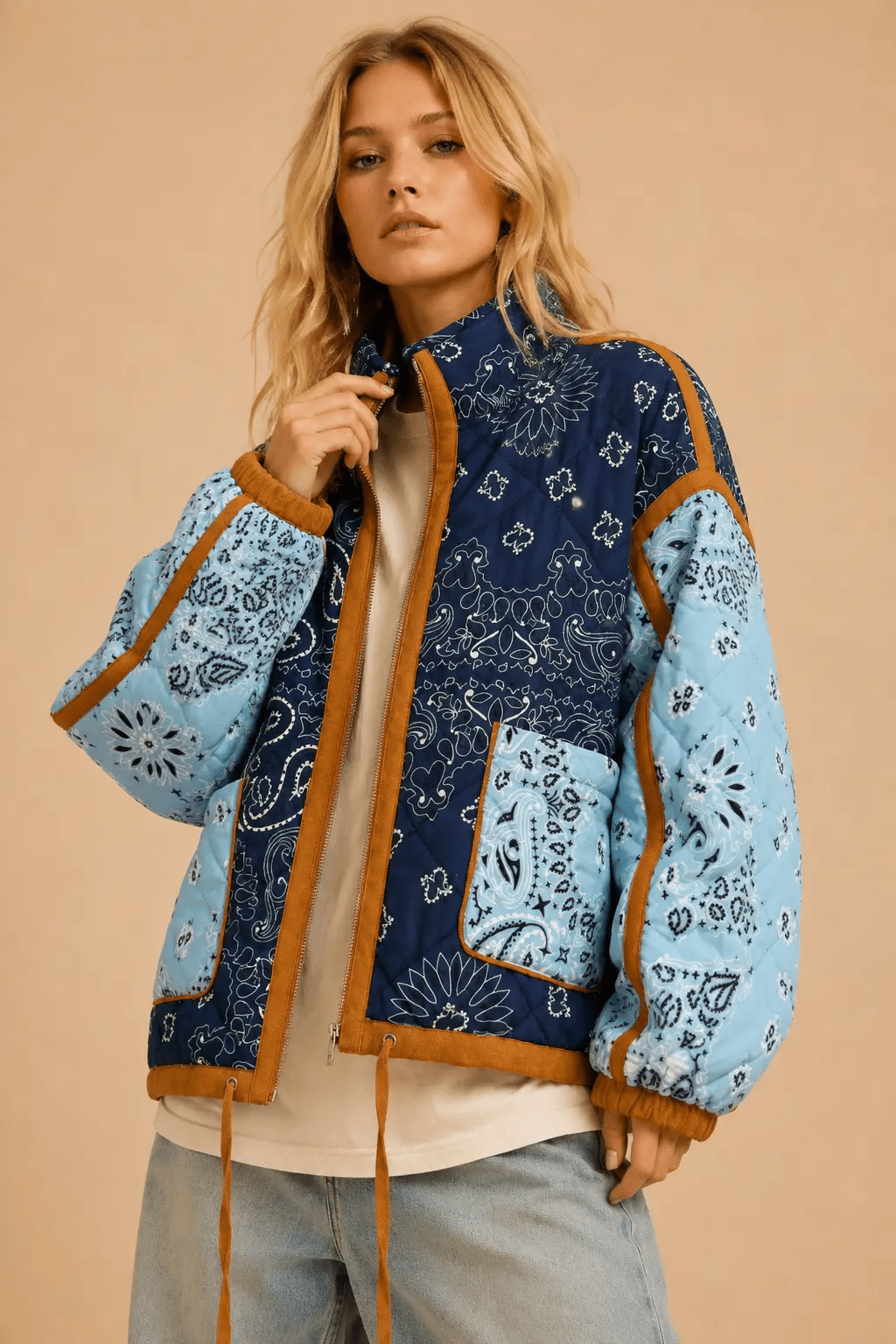 Mesa Verde Patchwork Bandana Quilted Jacket - Westly