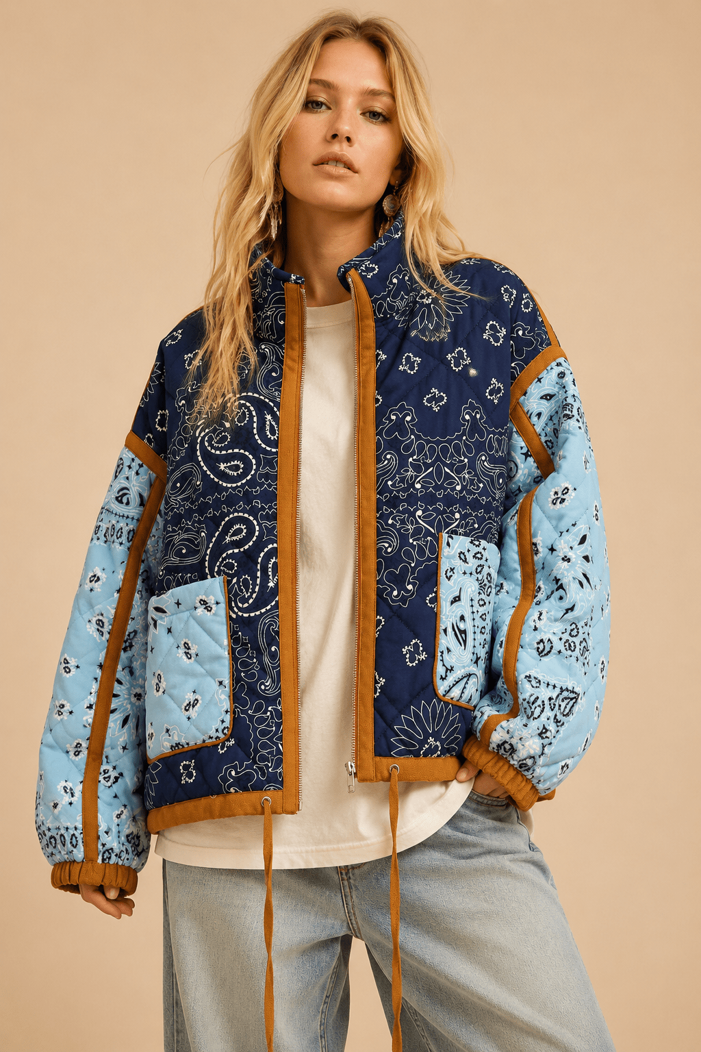 Mesa Verde Patchwork Bandana Quilted Jacket - Westly