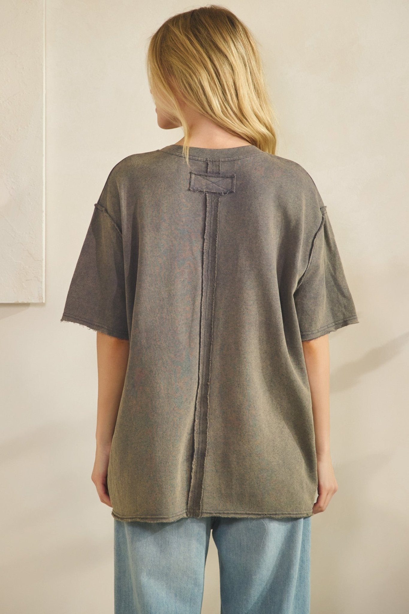 Mia American Flag Mineral Wash Top - Westly