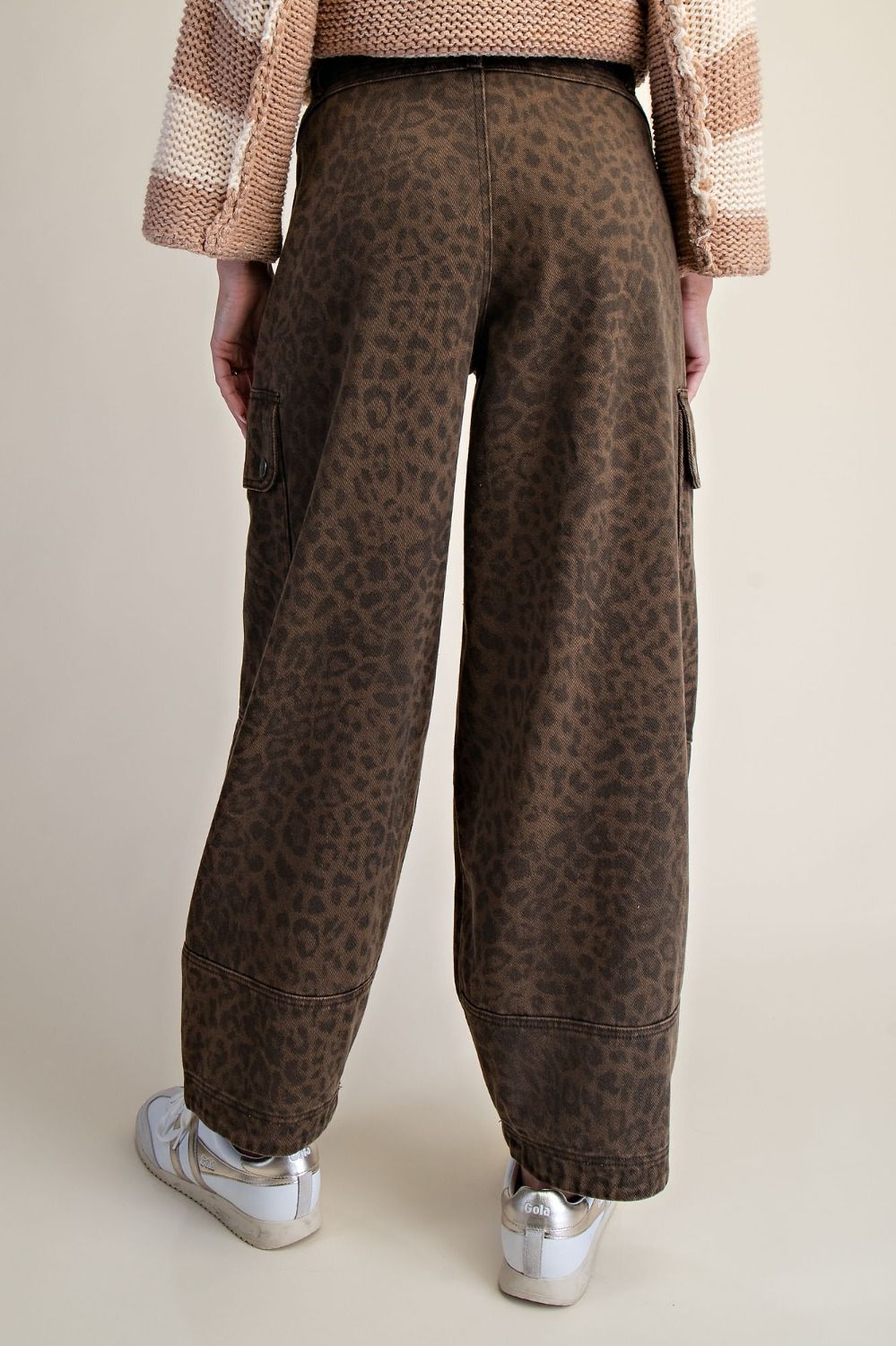 Mick Leopard Print Washed Twill Pants - Westly