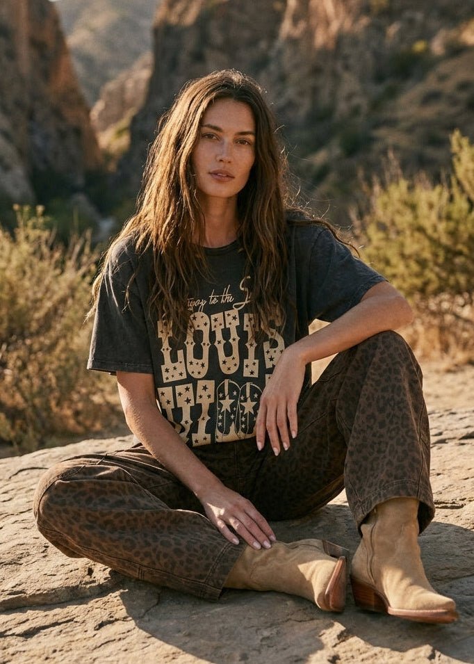 Mick Leopard Print Washed Twill Pants - Westly