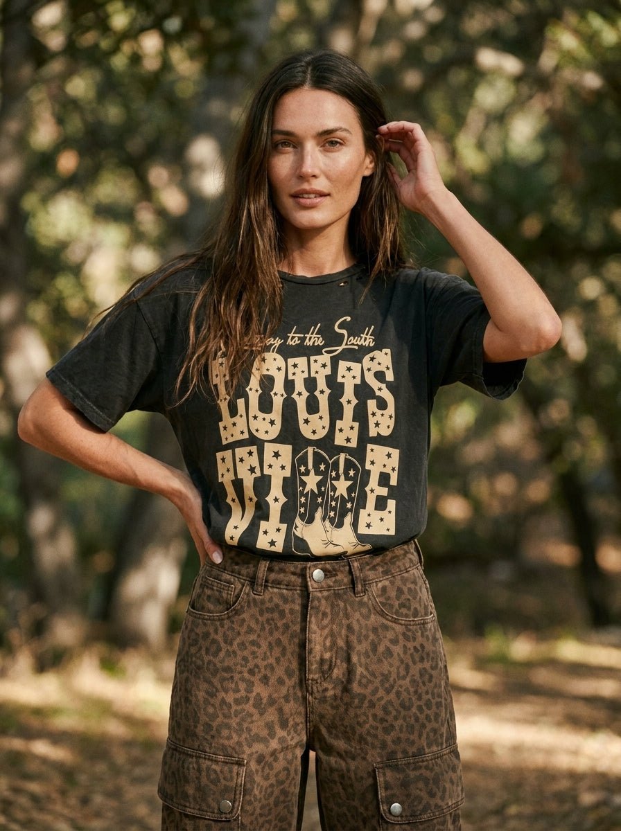 Mick Leopard Print Washed Twill Pants - Westly