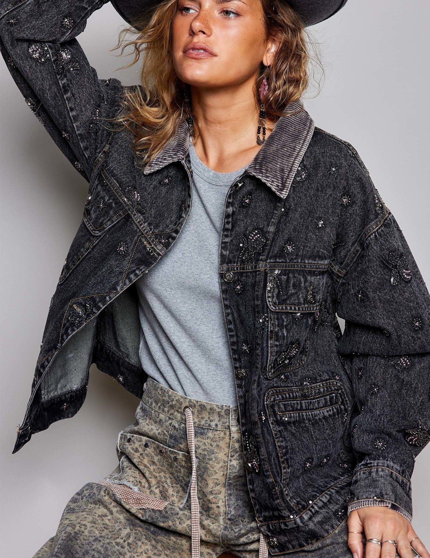 Midnight Rambler Embellished Denim Jacket - Westly