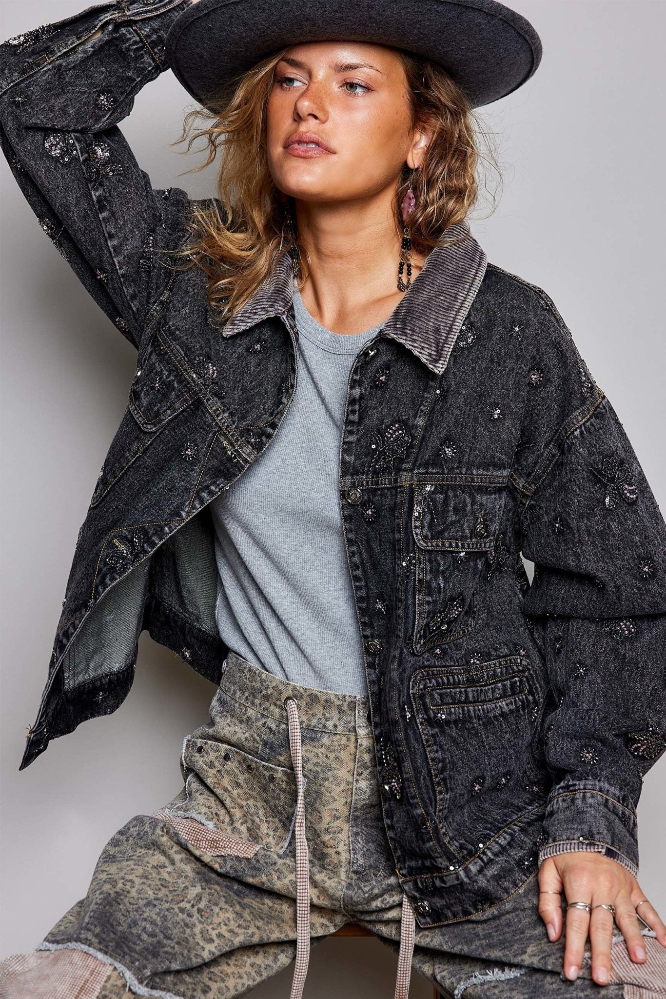 Midnight Rambler Embellished Denim Jacket - Westly