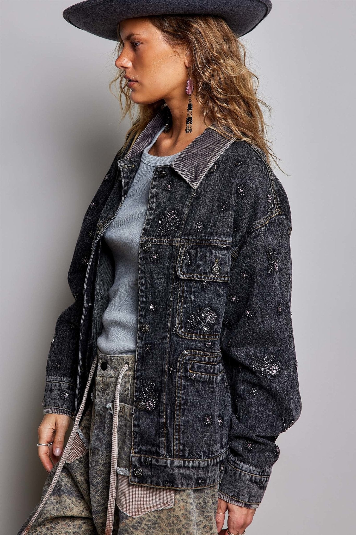 Midnight Rambler Embellished Denim Jacket - Westly