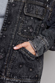 Midnight Rambler Embellished Denim Jacket - Westly