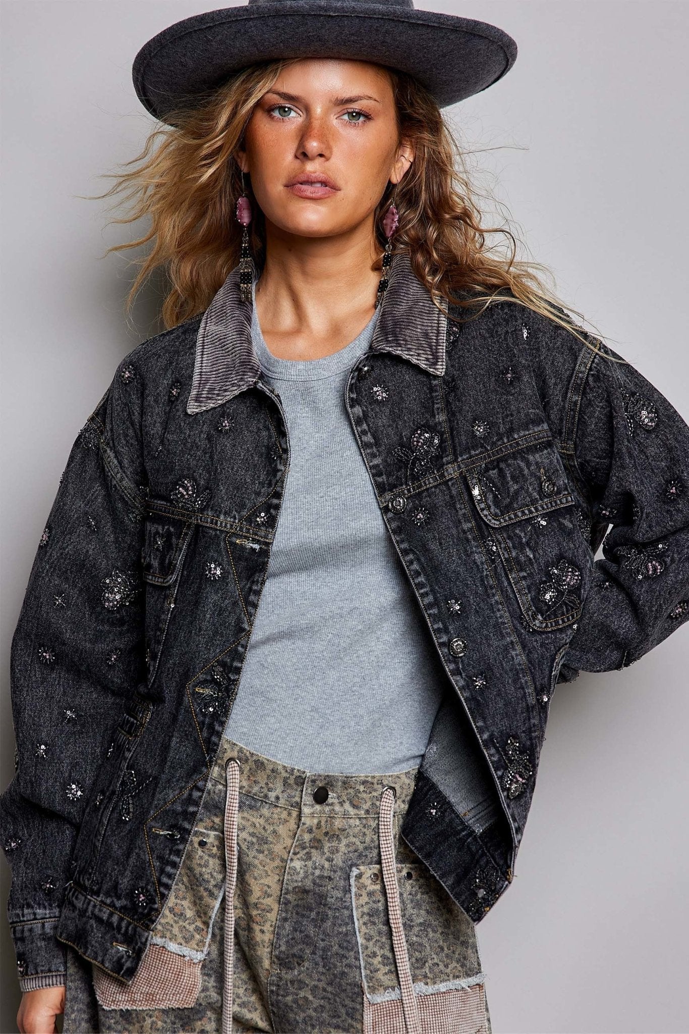 Midnight Rambler Embellished Denim Jacket - Westly