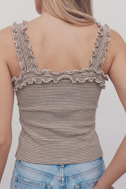 Miette Pinstripe Bow Tank - Westly