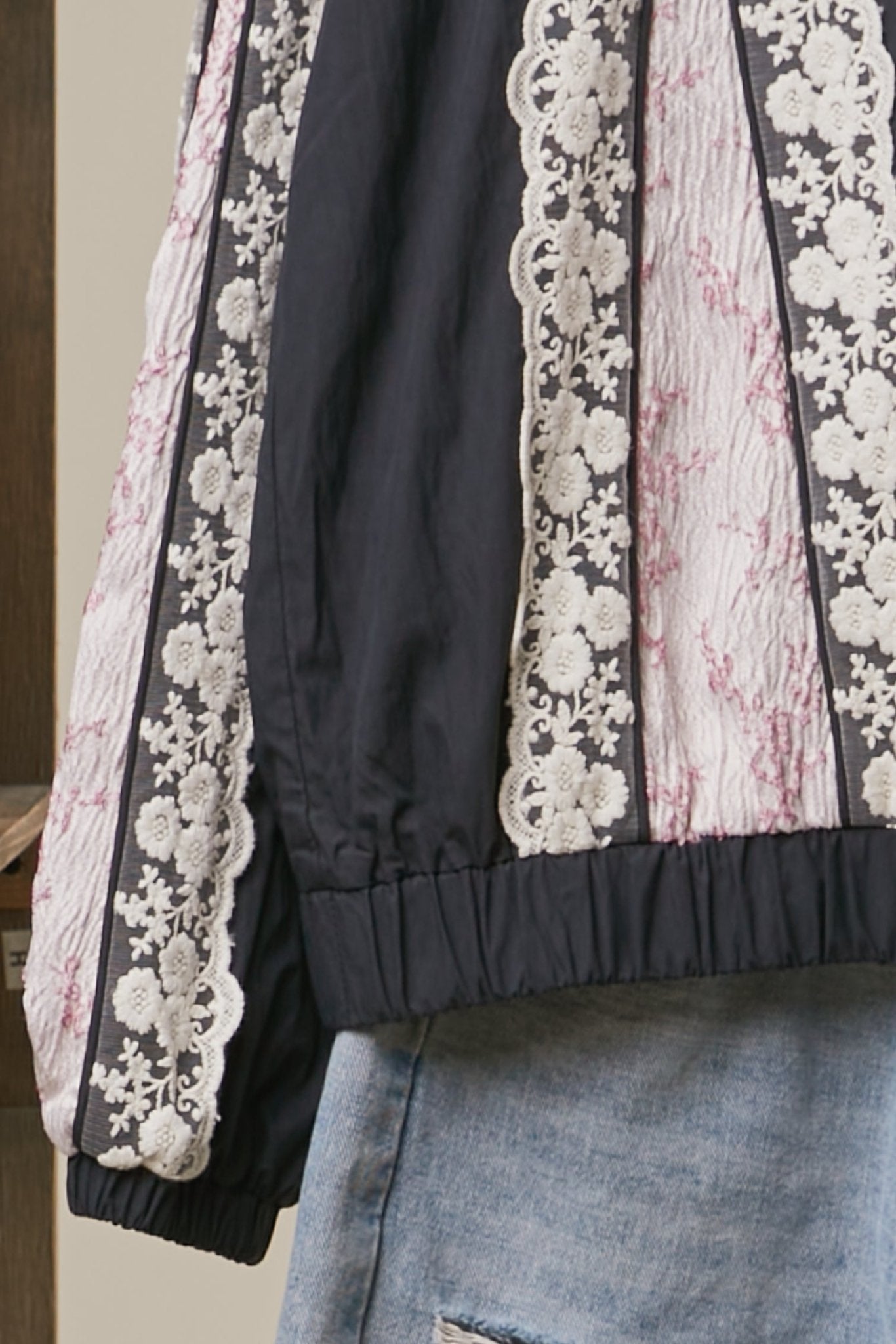 Milo Lace Accent Knit Zip Cardigan - Westly